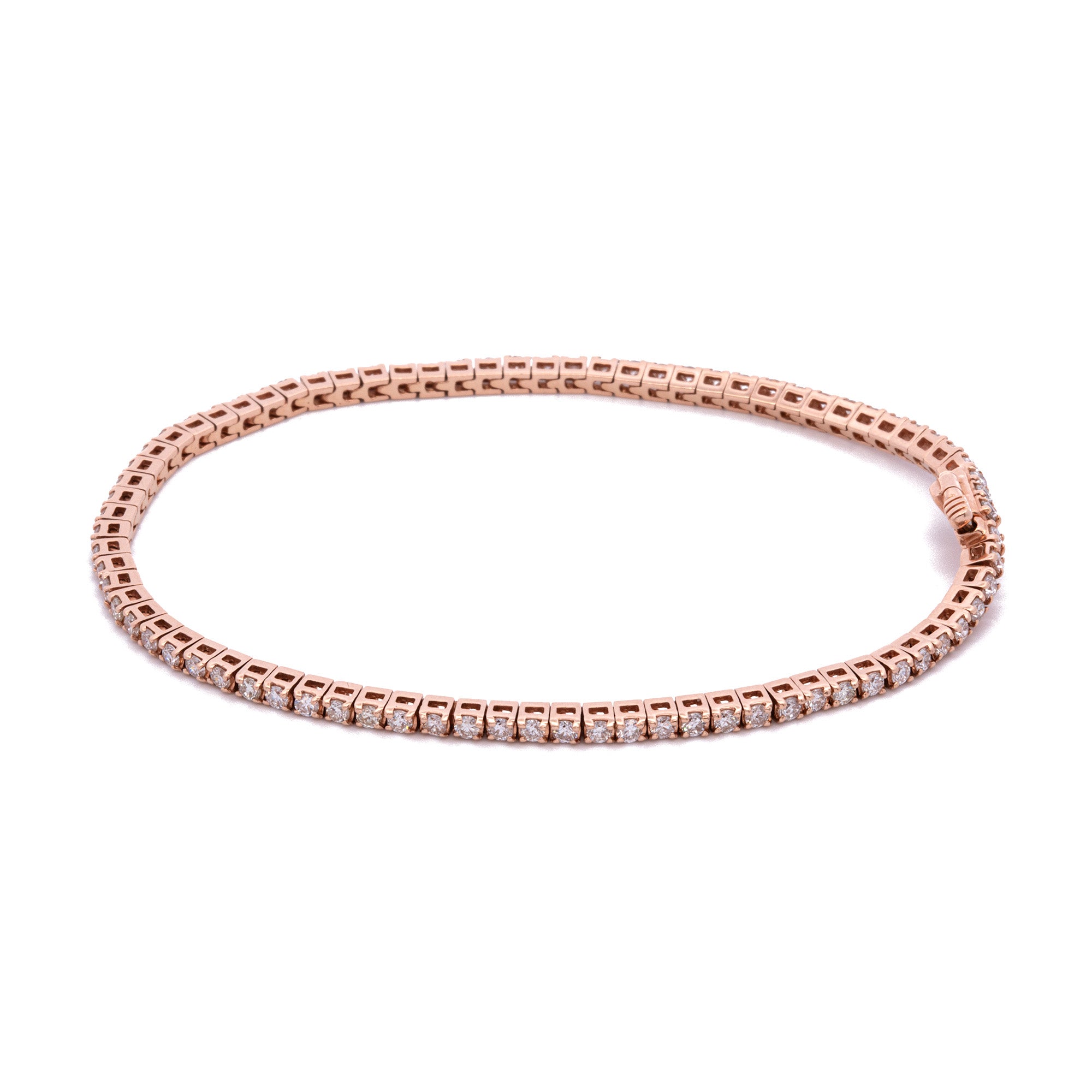14K Rose Gold Diamond Tennis Bracelet - Main Image
