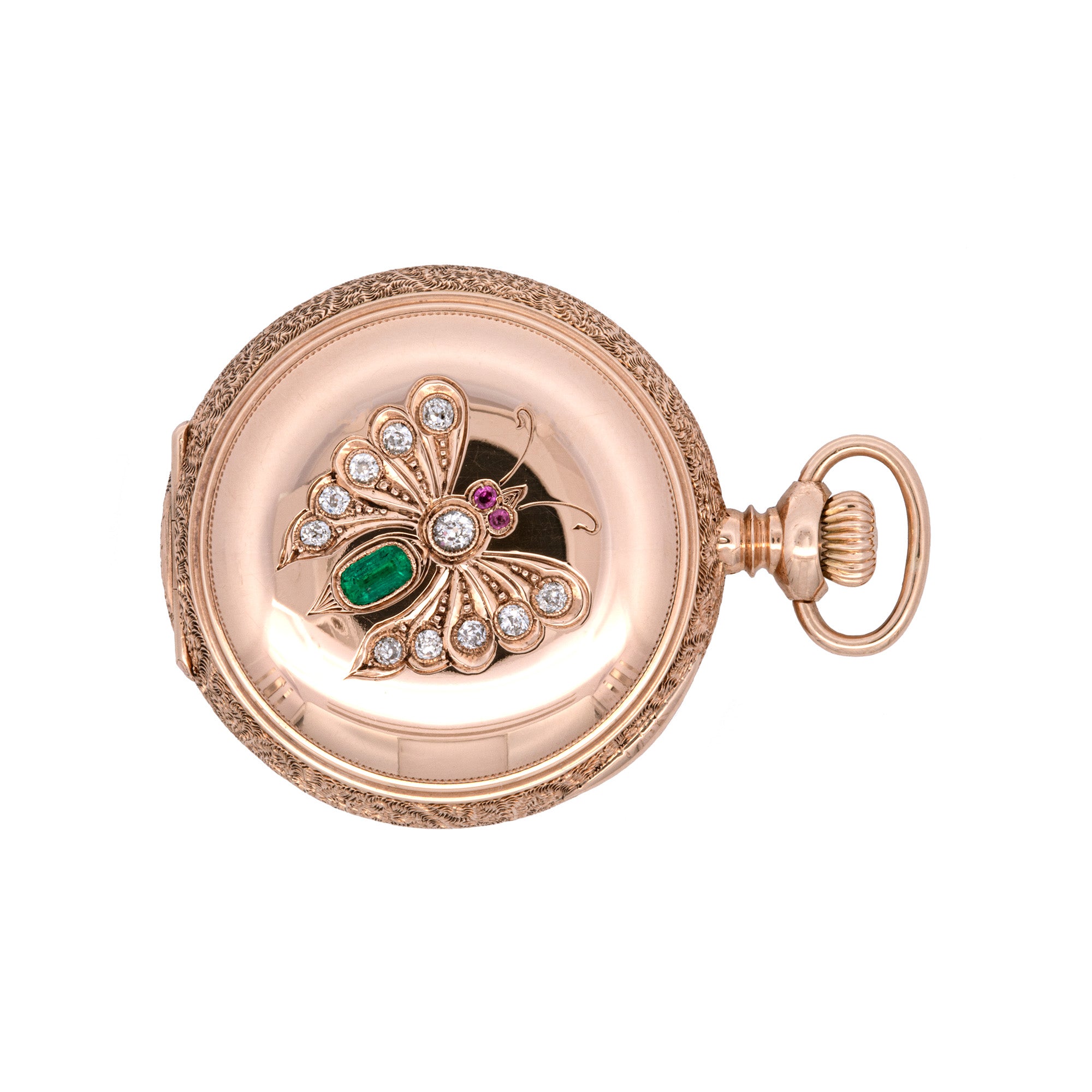 Butterfly pocket watch Handcrafted Butterfly Decor: Nature main image 2