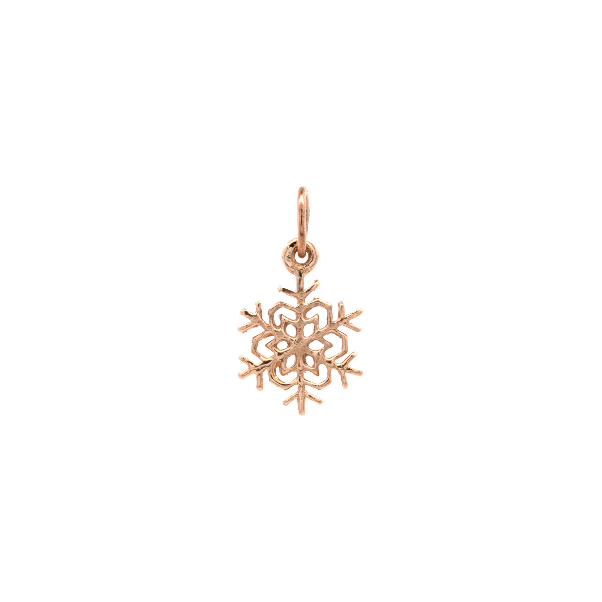 Quechee Small Snowflake Charm, 14K Yellow Gold