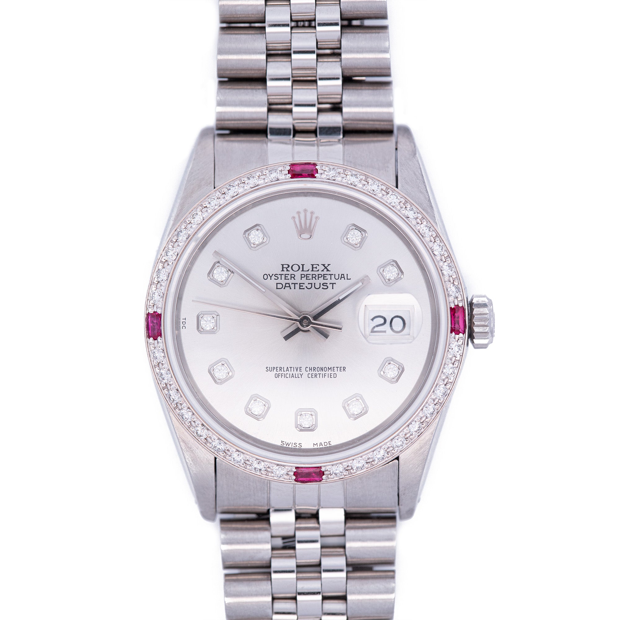 Rolex men's datejust diamond watch circa 1980s Clearance