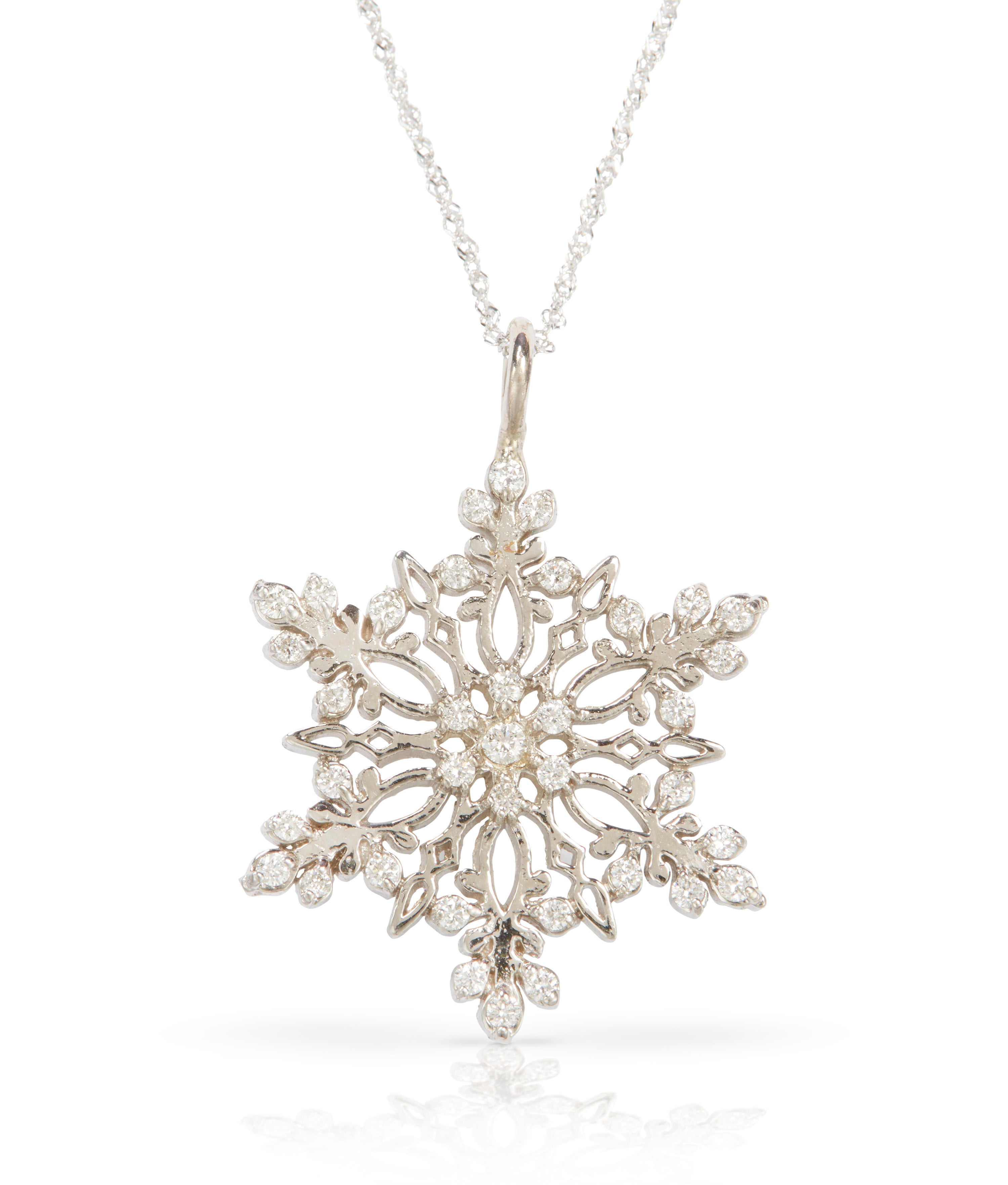 Authentic Snowflake Pendant Necklace