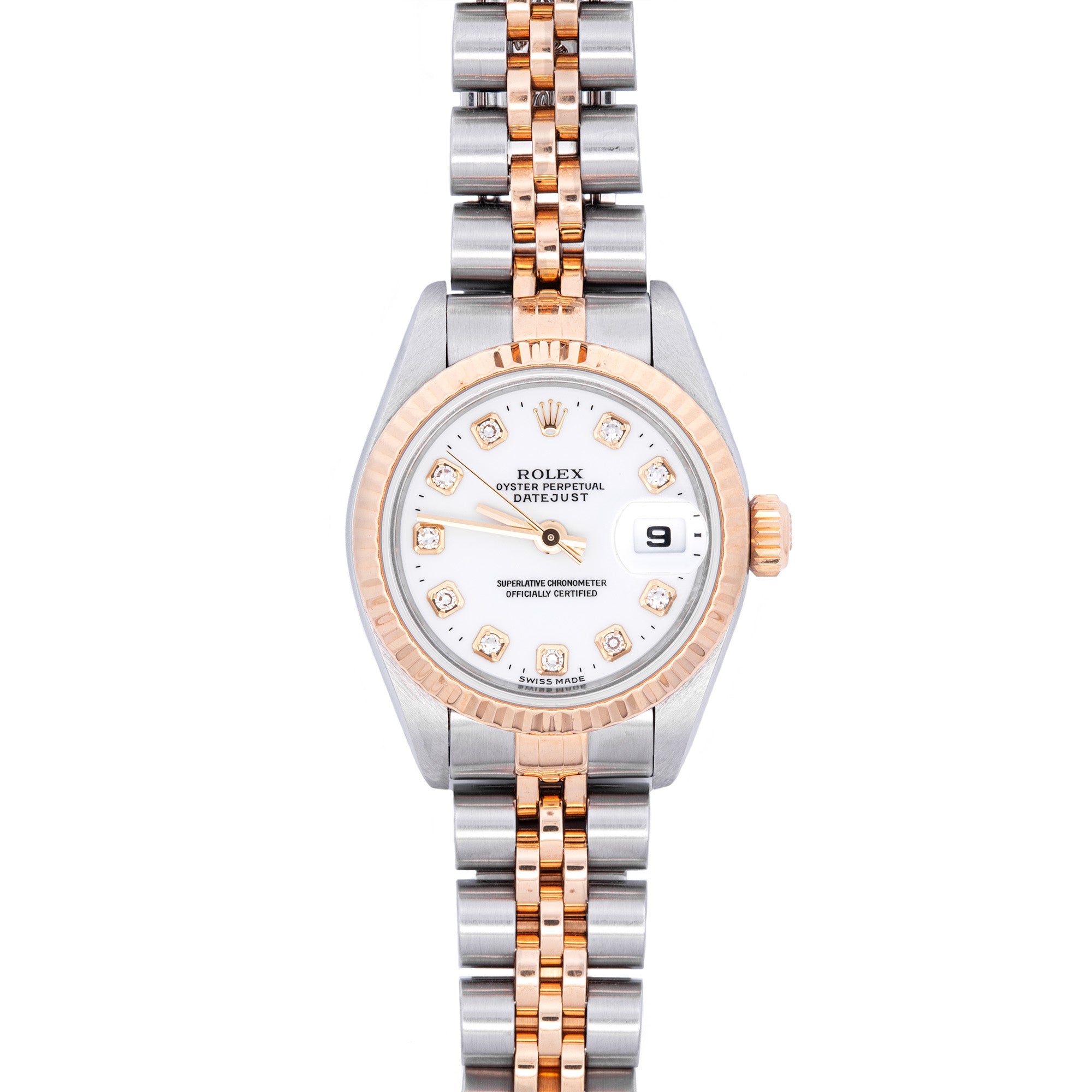 26mm Stainless Steel And 18K Yellow Gold Ladies Rolex Perpetual – Ferro Jewelers