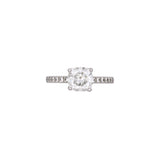 Platinum Tiffany & Co. "True" Diamond Ring With Round Diamond Accents