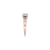 14K Yellow and White Gold Round Brilliant Diamond Ring