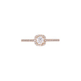 14K Yellow Gold Diamond Halo Ring