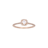 14K Yellow Gold Diamond Halo Ring