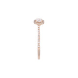14K Yellow Gold Diamond Halo Ring