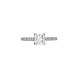 Platinum Radiant Cut Diamond Ring