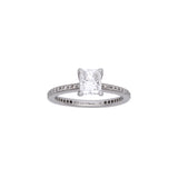 Platinum Radiant Cut Diamond Ring