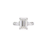 14K White Gold Emerald Cut Diamond Ring