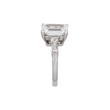 14K White Gold Emerald Cut Diamond Ring