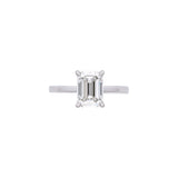 Platinum Emerald Cut Diamond Ring