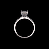 Platinum Emerald Cut Diamond Ring