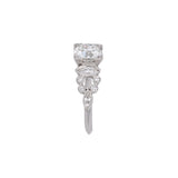 Platinum Diamond Square Box Set Art Deco Engagement Ring