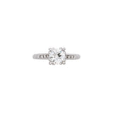 Platinum Old European Cut Diamond Engagement Ring