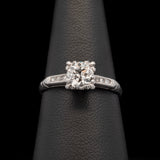 Platinum Old European Cut Diamond Engagement Ring