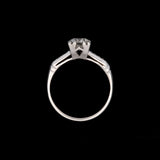 Platinum Old European Cut Diamond Engagement Ring