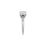 Platinum Old European Cut Diamond Engagement Ring