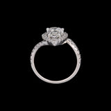 Platinum Pear Shaped Diamond Halo Ring