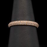 18K Yellow Gold Double Row Half Eternity Band