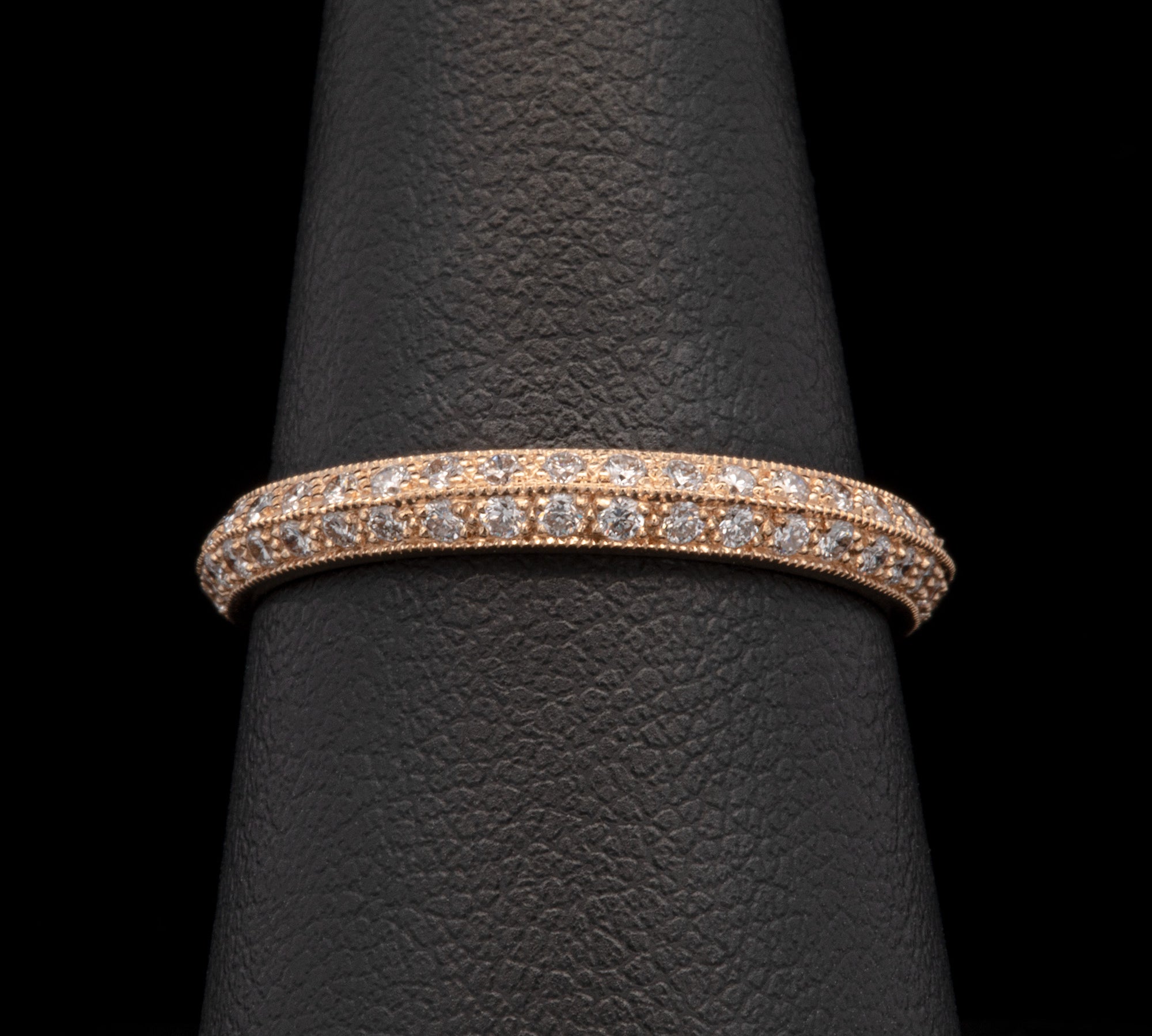 18K Yellow Gold Double Row Half Eternity Band