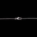 14K White Gold Bezel Set 0.40ctw Diamond Necklace, 16 Inches