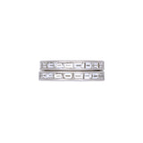 Platinum Set Of Two Baguette Diamond Eternity Bands