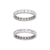 Platinum Set Of Two Baguette Diamond Eternity Bands