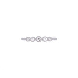 14K White Gold Five Stone Graduated Diamond Ring