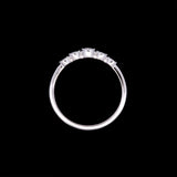14K White Gold Five Stone Graduated Diamond Ring