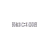 Platinum Emerald Cut 4.14ctw Diamond Eternity Band