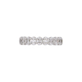 14K White Gold Oval Diamond Eternity Band
