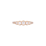 18K Yellow Gold Five Stone 0.45ctw Diamond Ring