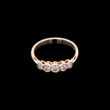18K Yellow Gold Five Stone 0.45ctw Diamond Ring