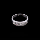 18K White Gold Round Brilliant Cut Diamond Band