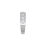 18K White Gold Round Brilliant Cut Diamond Band