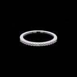 14K White Gold Diamond Wedding Band