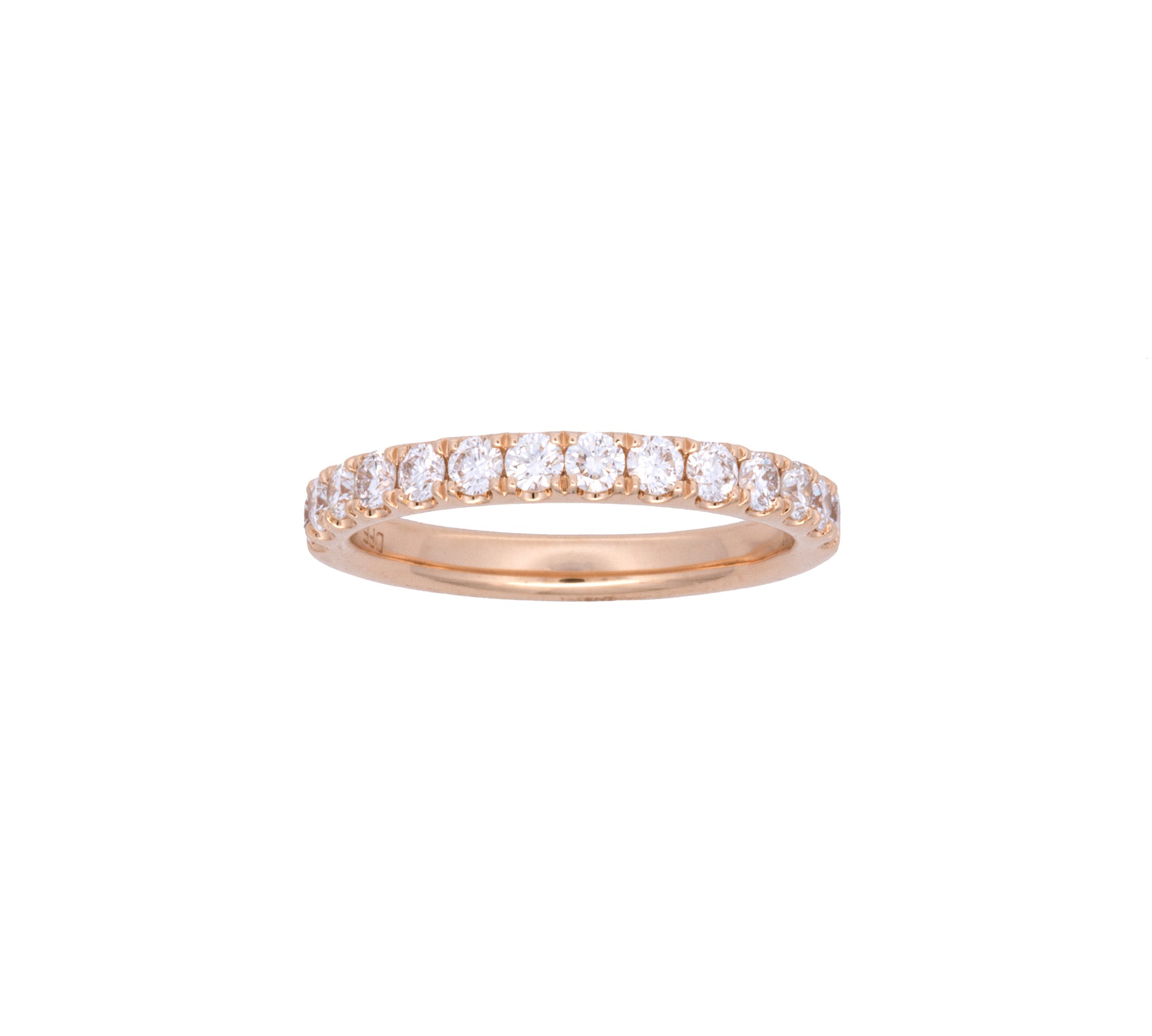 14K Yellow Gold 0.65ctw Diamond Half Eternity Band