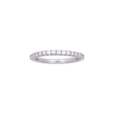 14K White Gold 0.34ctw Diamond Half Eternity Band