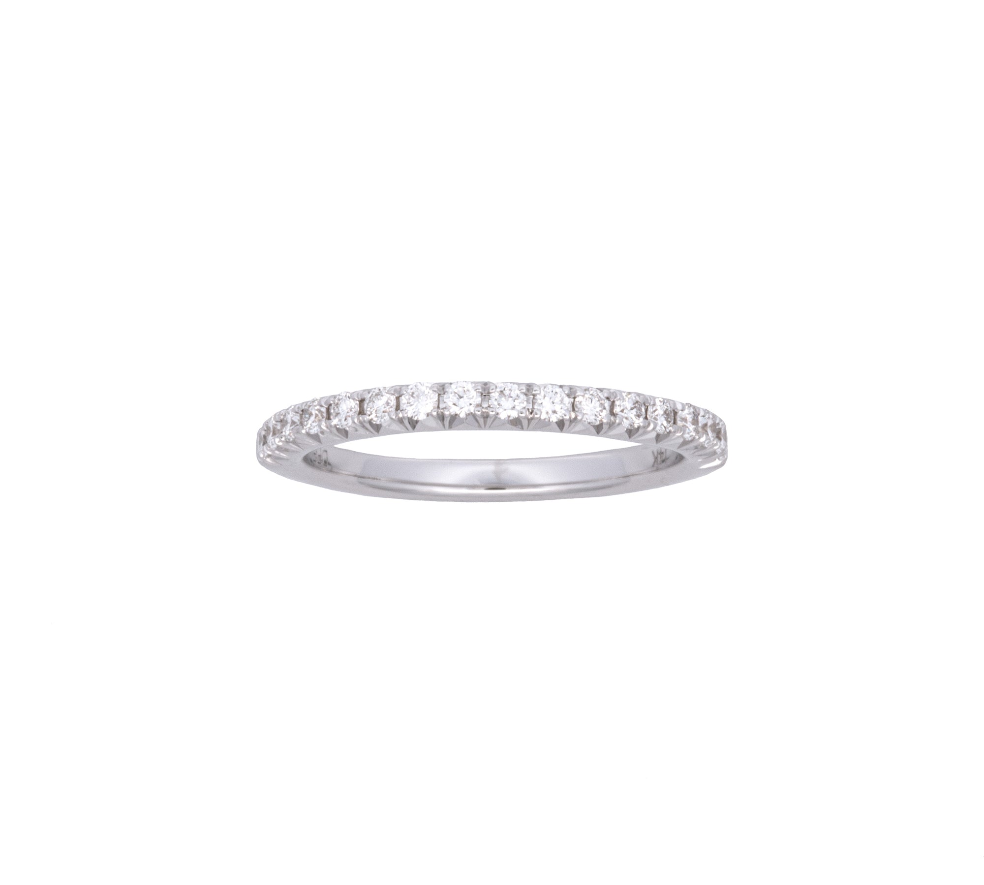 14K White Gold 0.34ctw Diamond Half Eternity Band