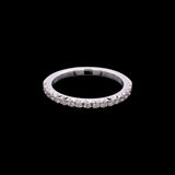14K White Gold 0.34ctw Diamond Half Eternity Band