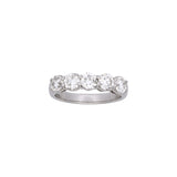 Platinum Diamond Five Stone Wedding Band