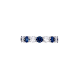 Platinum Sapphire And Diamond Eternity Band