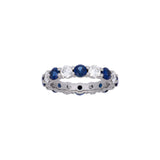 Platinum Sapphire And Diamond Eternity Band