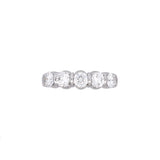 Platinum 1.30ctw Diamond Bar Set Five Stone Band