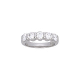 Platinum 1.30ctw Diamond Bar Set Five Stone Band