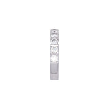18K White Gold Nine Stone Bar Set Diamond Band
