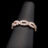 14K Yellow Gold Diamond Twist Band