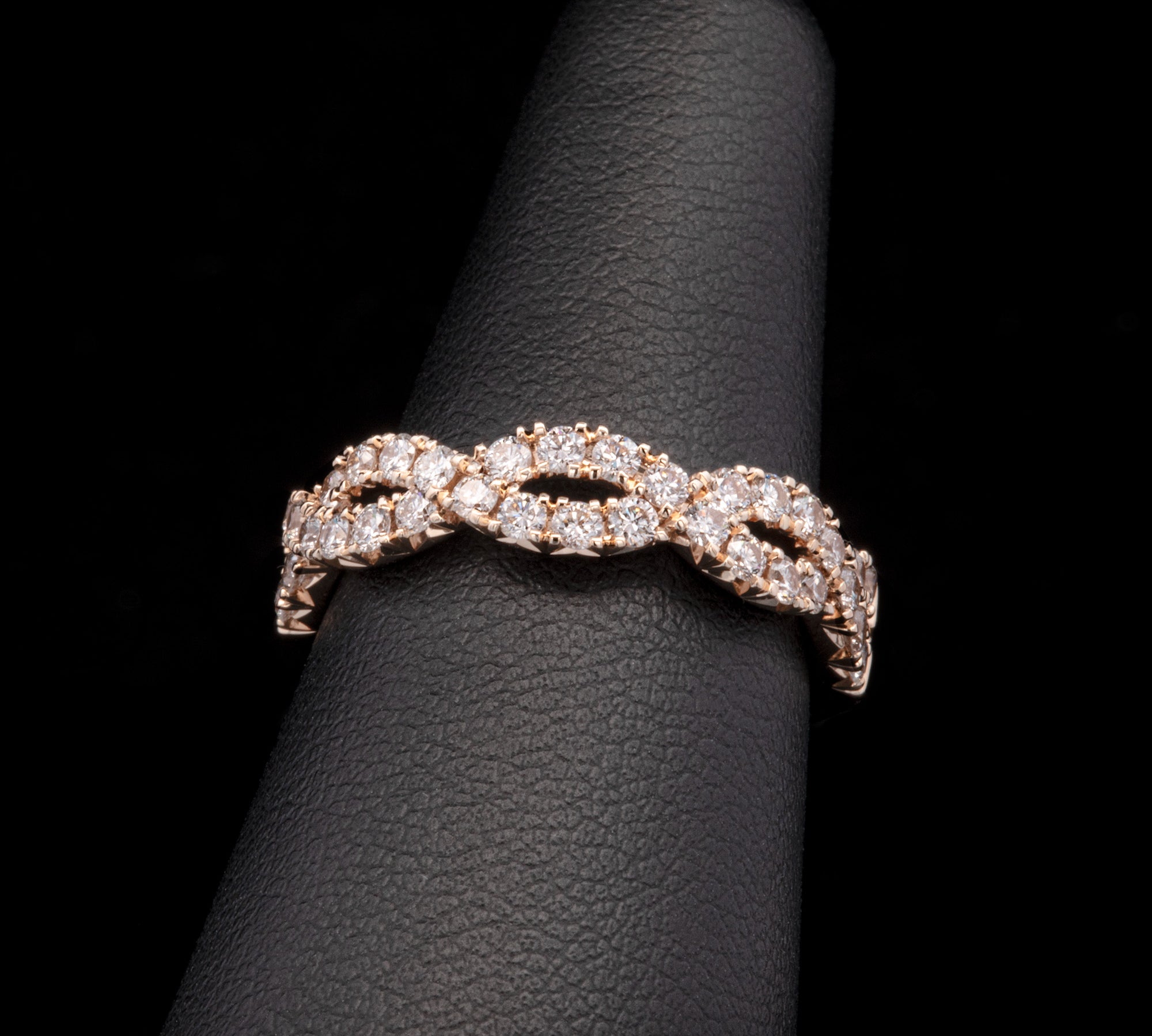 14K Yellow Gold Diamond Twist Band