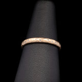 18K Yellow Gold Hammered Diamond Band
